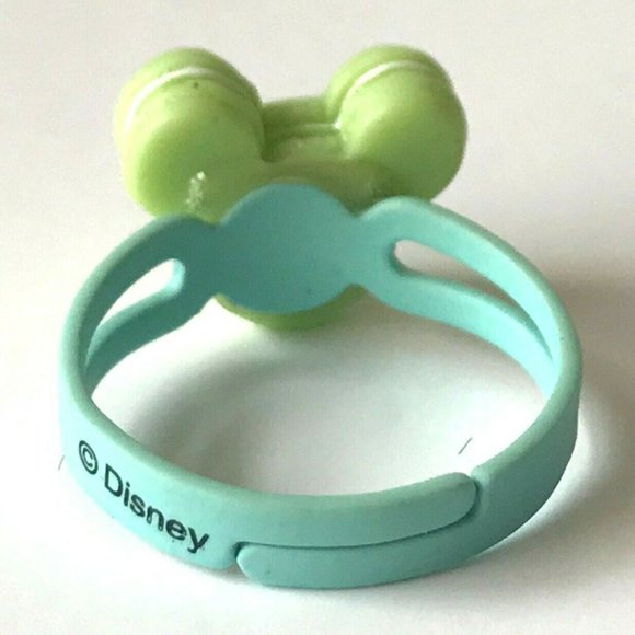 Disney Mickey Mouse Ears Ring Size 5 6 7 Macaroon Snacks Green Aqua - Picture 9 of 11
